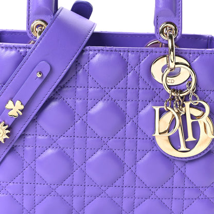 Christian Dior Lambskin Cannage Small My ABCDior Lady Dior Purple 8 of 10