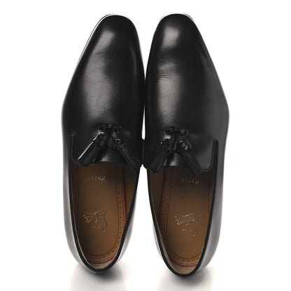 Christian Louboutin Calfskin Tassel Dandelion Mens Dandelion Flat Loafers 42 Black 2 of 9