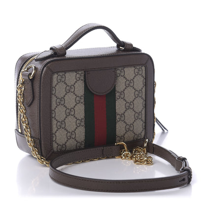 Gucci GG Supreme Monogram Mini Ophidia Top Handle Shoulder Bag Brown 2 of 9