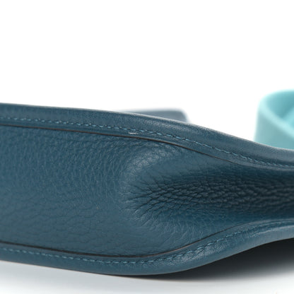 Hermes Taurillon Clemence Amazone Evelyne TPM Colvert Bleu Atoll 9 of 9