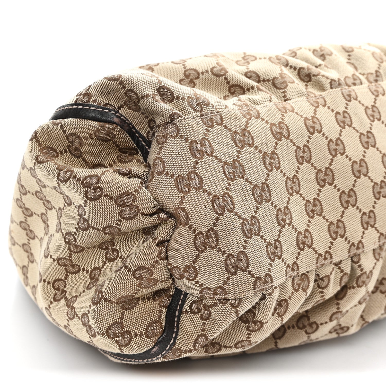 Gucci Monogram Large D Gold Hobo Dark Brown 9 of 11