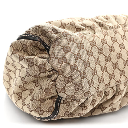 Gucci Monogram Large D Gold Hobo Dark Brown 9 of 11