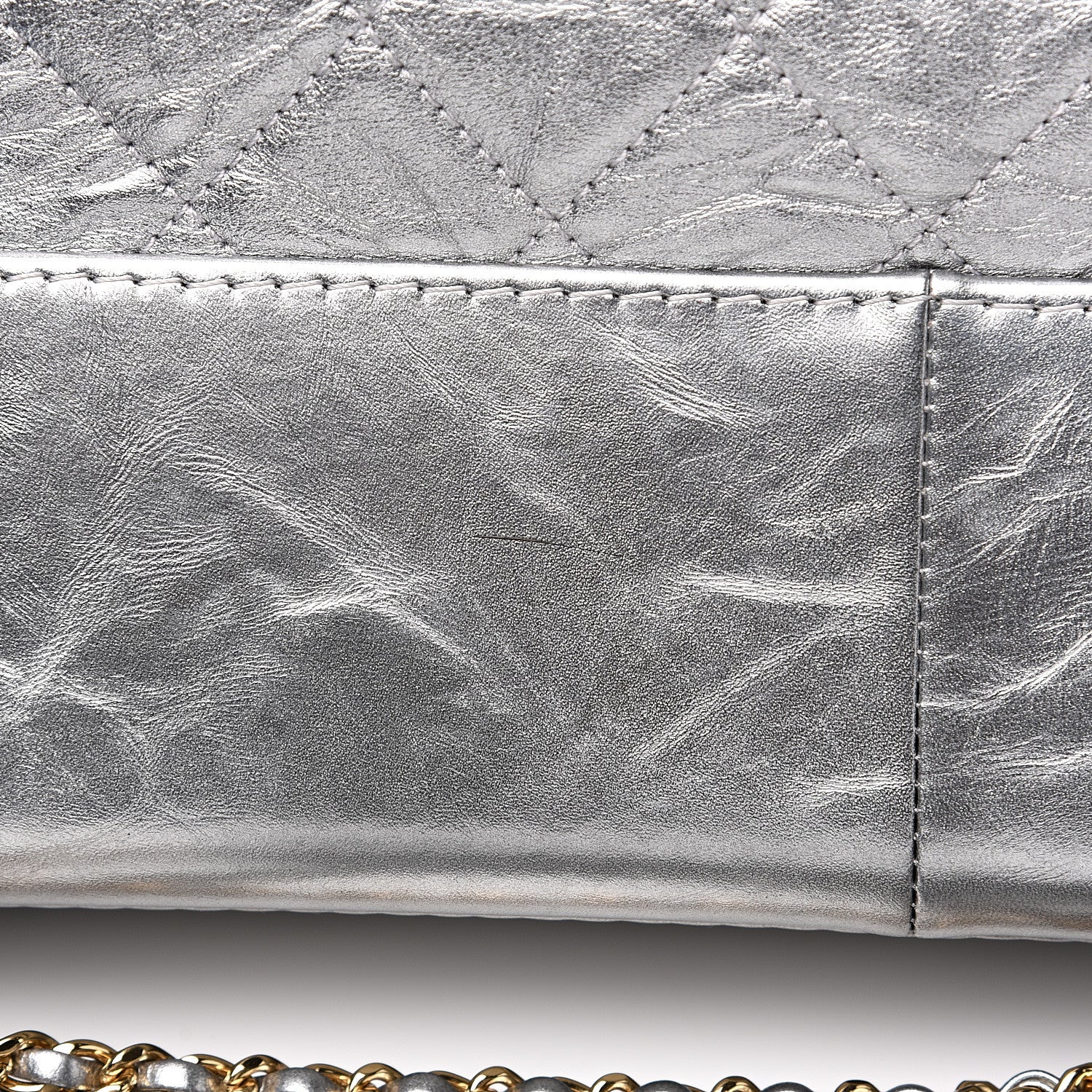 Chanel Metallic Lambskin Calfskin Quilted Large Gabrielle Hobo Silver 7 of 10