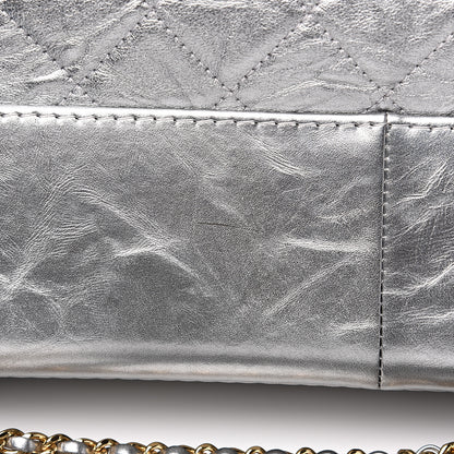 Chanel Metallic Lambskin Calfskin Quilted Large Gabrielle Hobo Silver 7 of 10