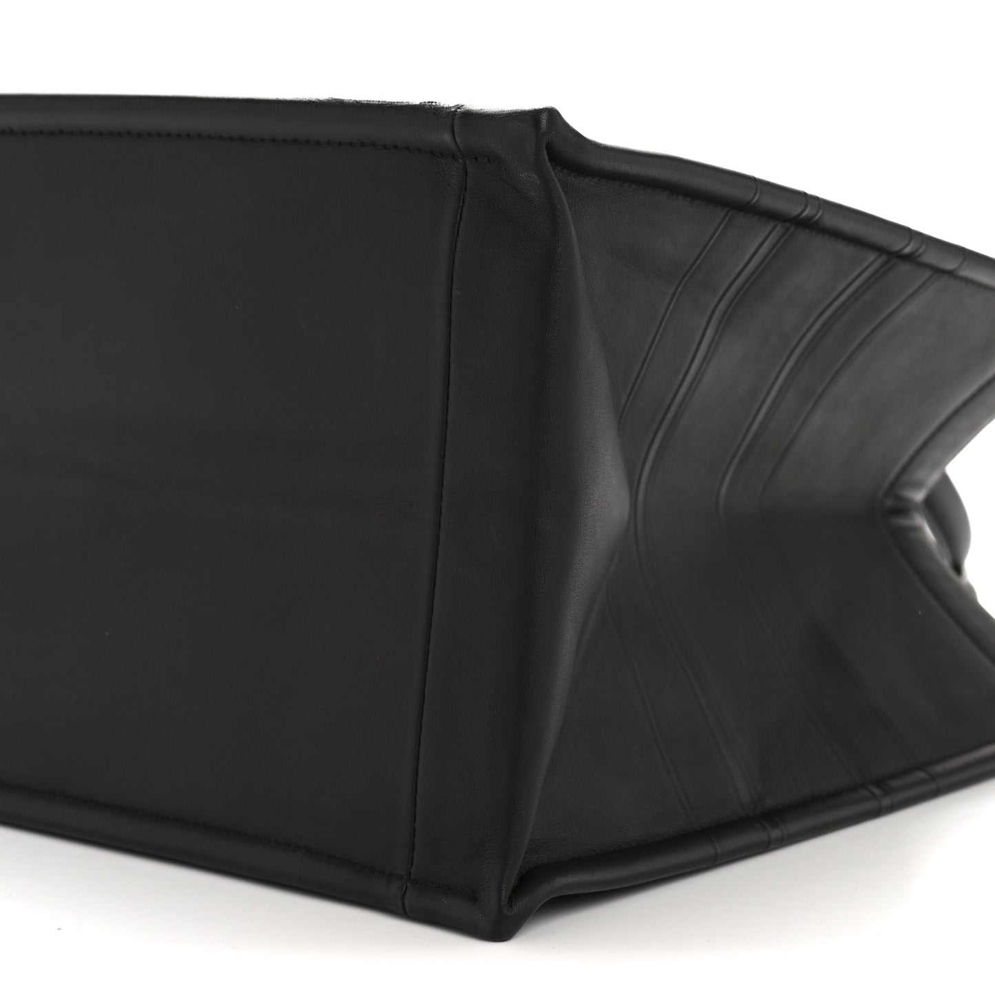 Calfskin Embossed Medium Book Tote Black