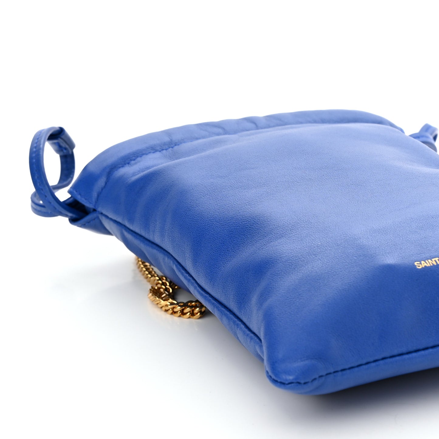 Lambskin Paris Drawstring Pouch Bleu Majorelle