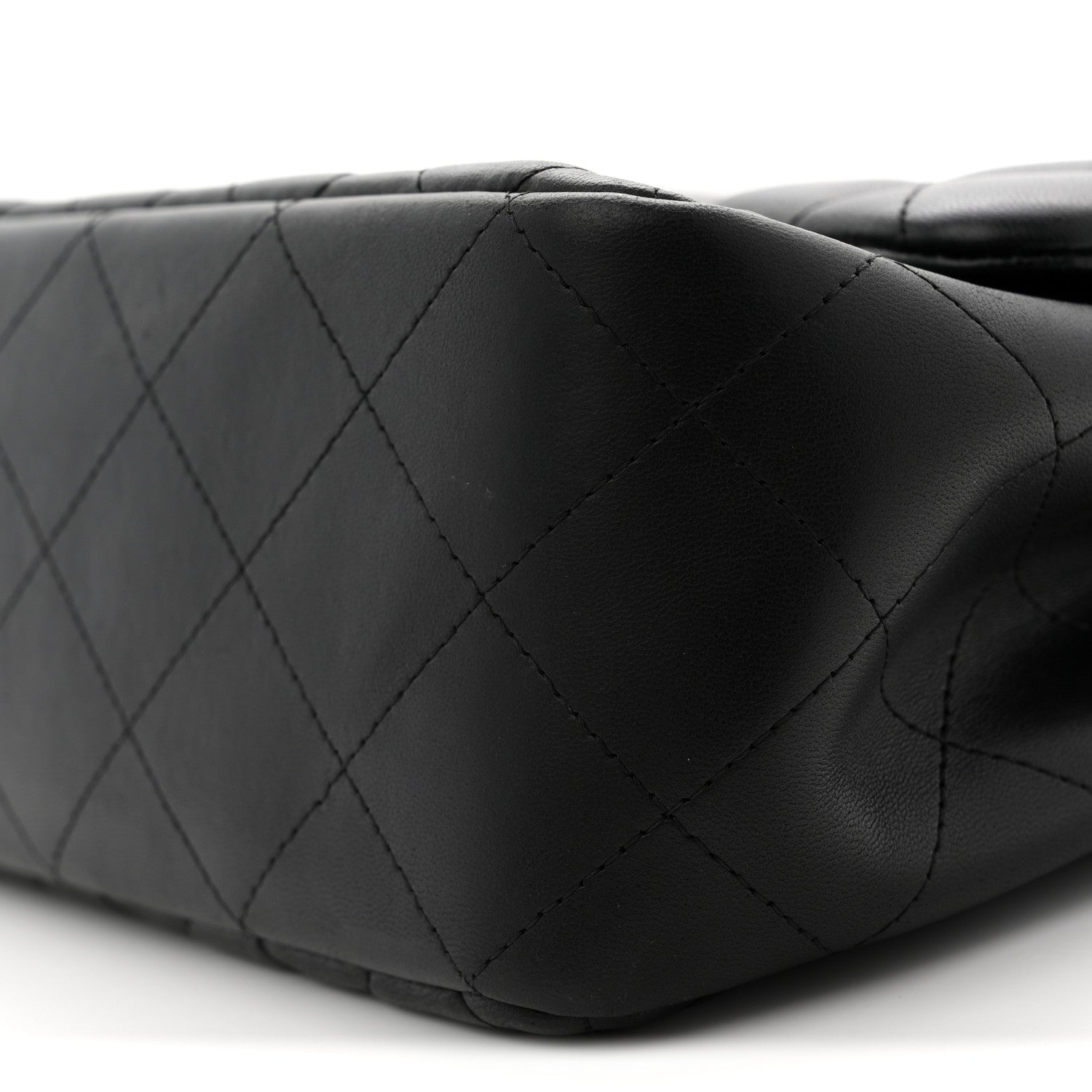 Chanel Lambskin Quilted Jumbo Double Flap Black 10 of 11