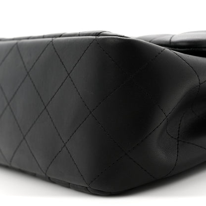 Chanel Lambskin Quilted Jumbo Double Flap Black 10 of 11