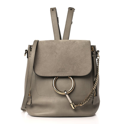 Chloe Suede Calfskin Medium Faye Backpack Motty Grey 1 of 9