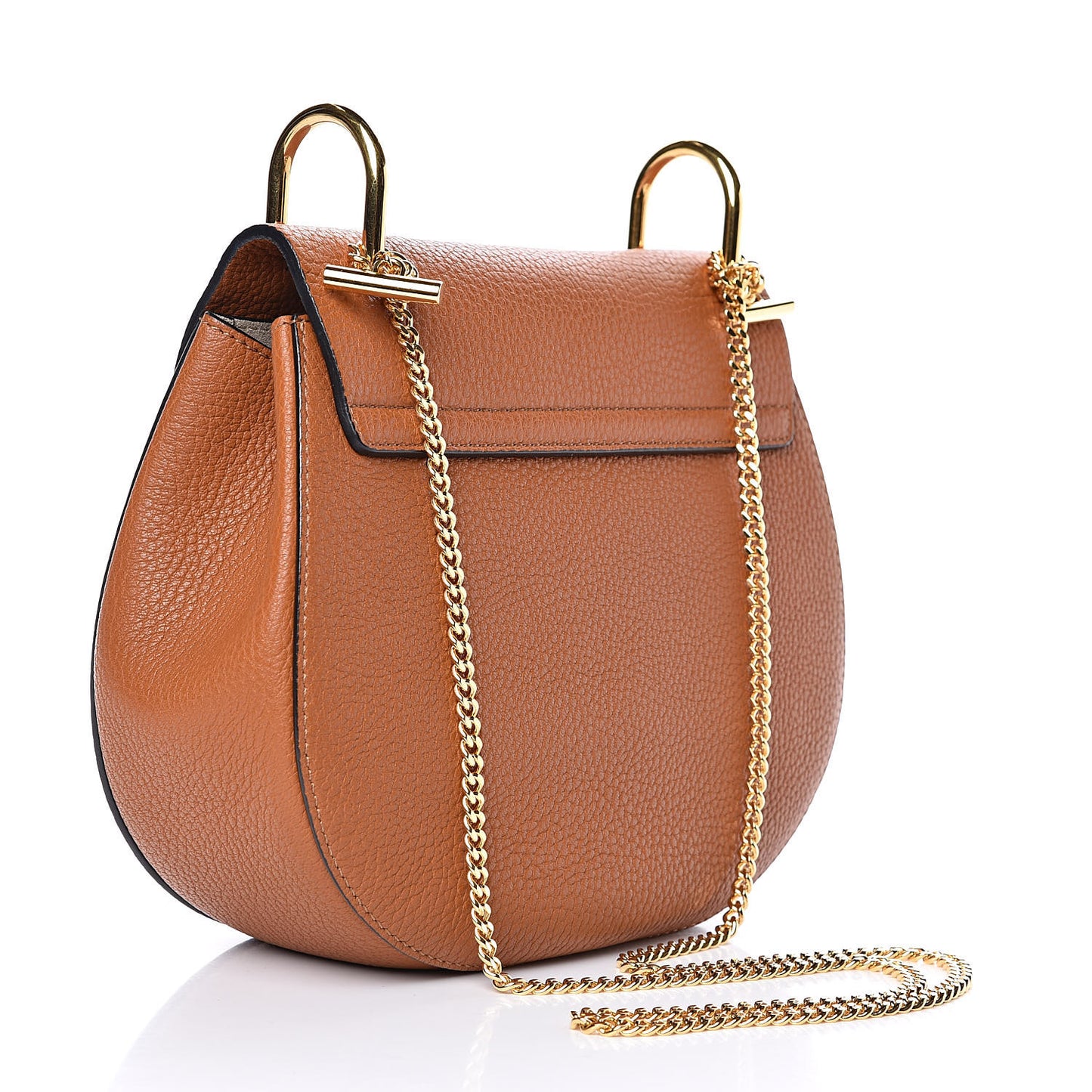 Grained Lambskin Drew Shoulder Bag Caramel