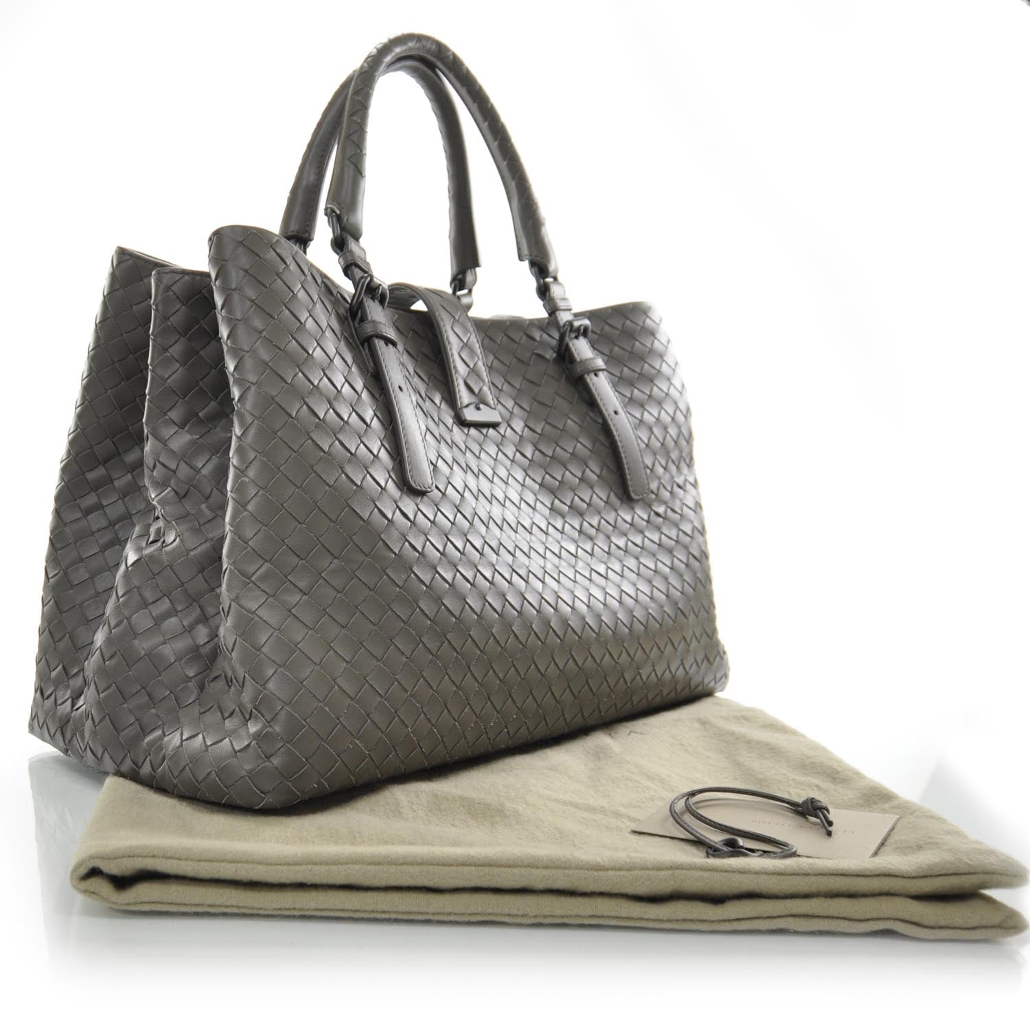Bottega Veneta Leather Intrecciato Roma Tote Shadow 3 of 9