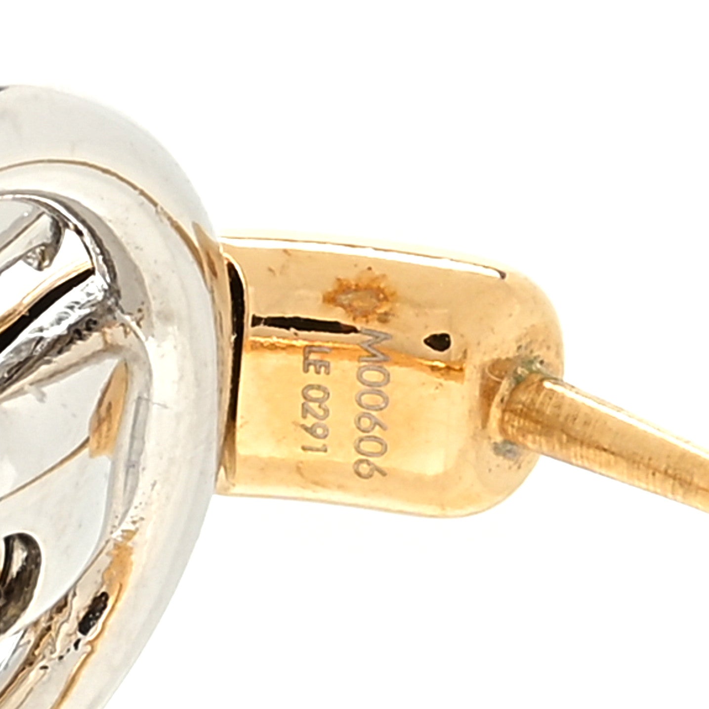 Louis Vuitton Metal My LV Dore PM Hoop Earrings Gold Silver 4 of 4