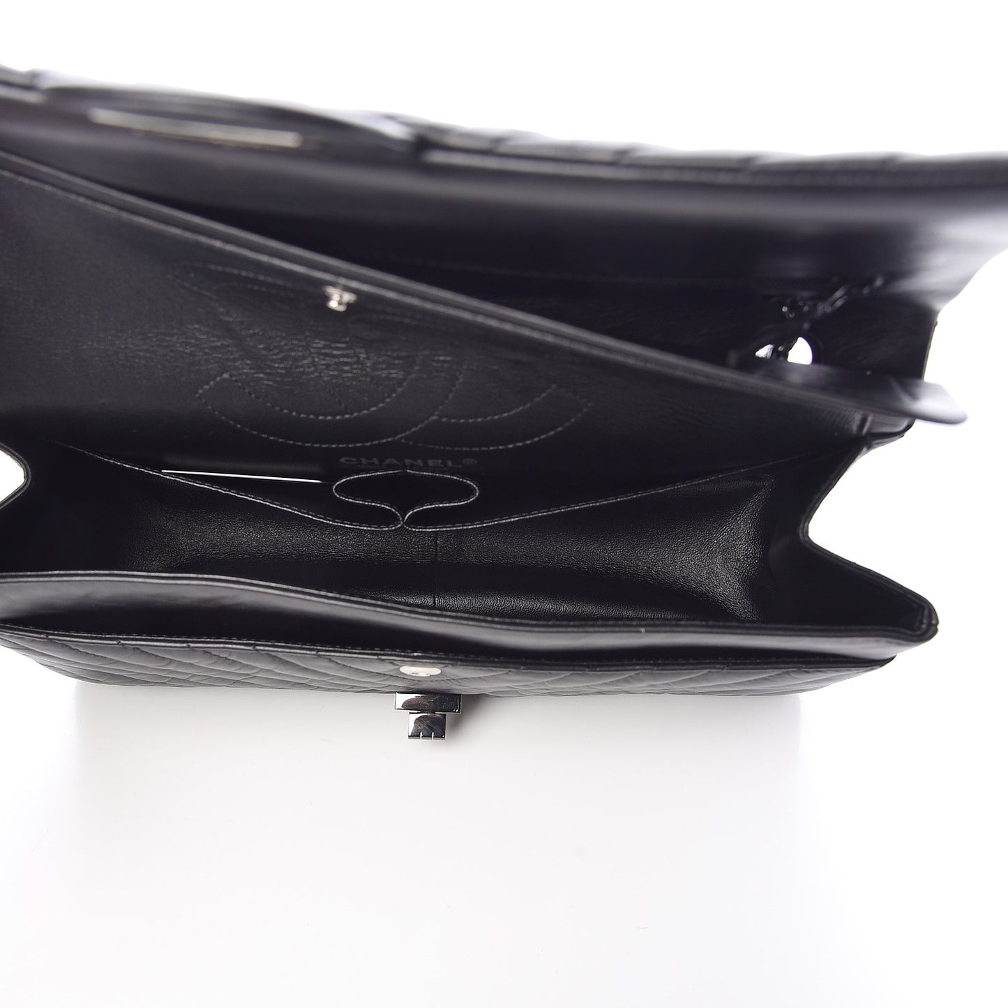 Aged Calfskin Chevron Quilted 2.55 Reissue 226 So Black
