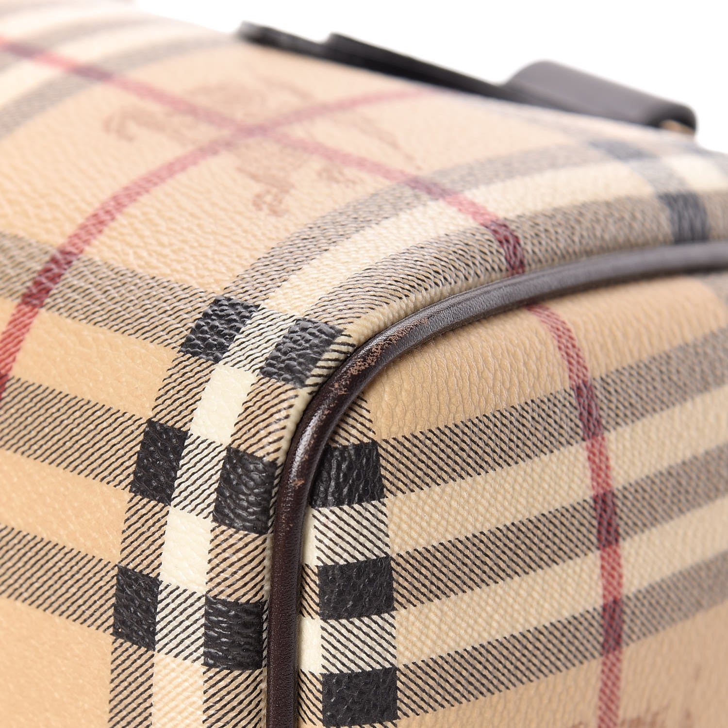 Burberry Haymarket Check Small Chester Bowling Bag Chocolate 11 of 17