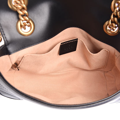Gucci Calfskin Matelasse Mini GG Marmont Shoulder Bag Black 5 of 10