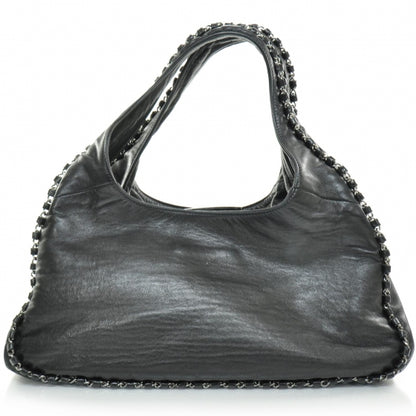 Chanel Leather Chain Hobo Black 4 of 9
