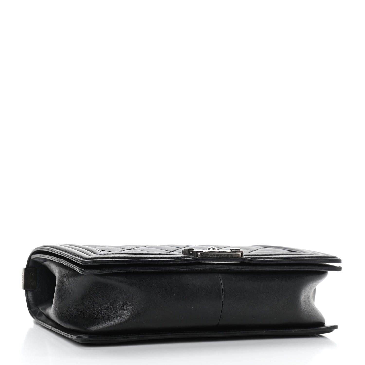 Chanel Calfskin Quilted Double Stitch New Medium Boy Flap Black 4 of 12
