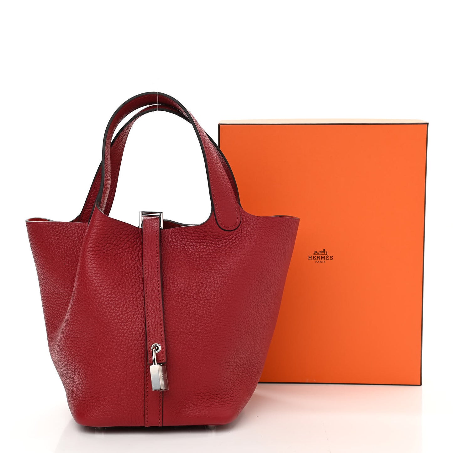 Taurillon Clemence Picotin Lock 18 PM Rouge Grenat