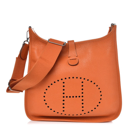 Hermes Taurillon Clemence Evelyne III GM Orange 1 of 7