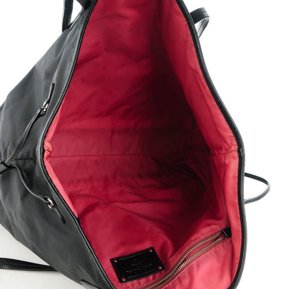 Prada Saffiano Tessuto Nylon Tote Nero Black 5 of 8