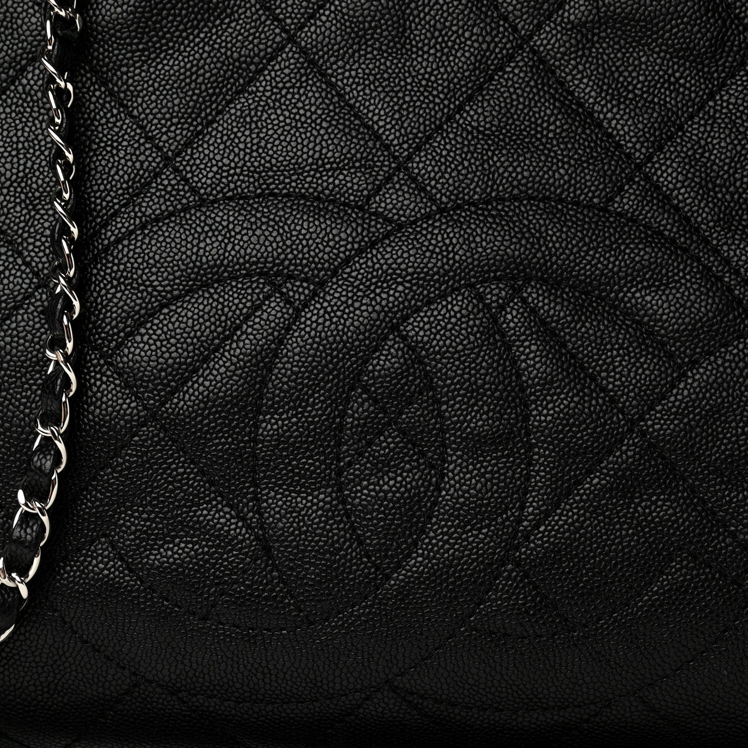 Chanel Caviar Quilted Large CC Tote Black 8 of 10