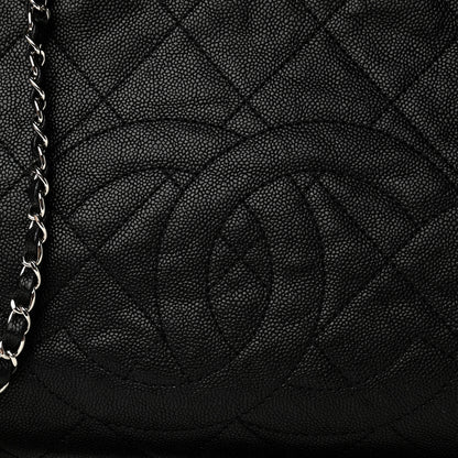 Chanel Caviar Quilted Large CC Tote Black 8 of 10