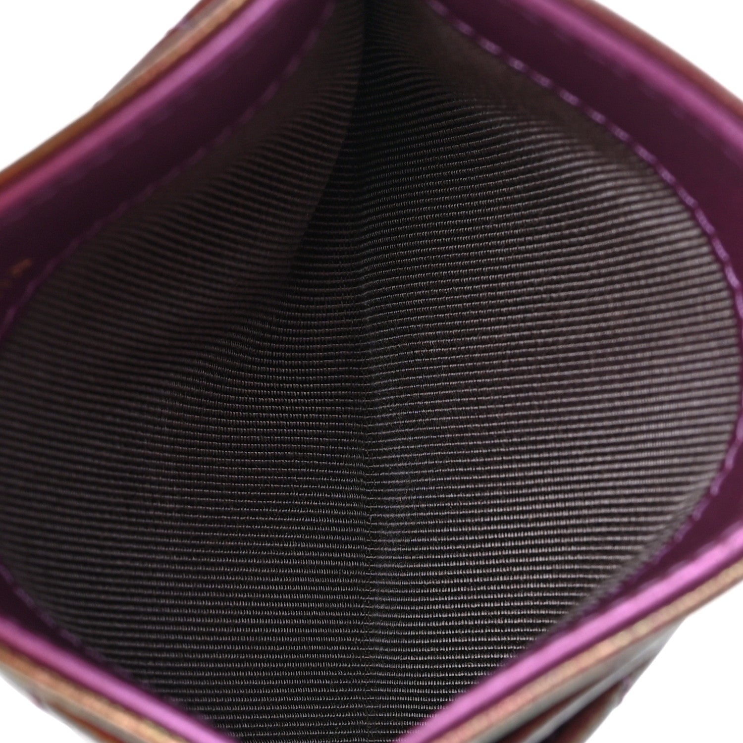 Chanel Iridescent Lambskin Quilted Card Holder Purple 5 of 8
