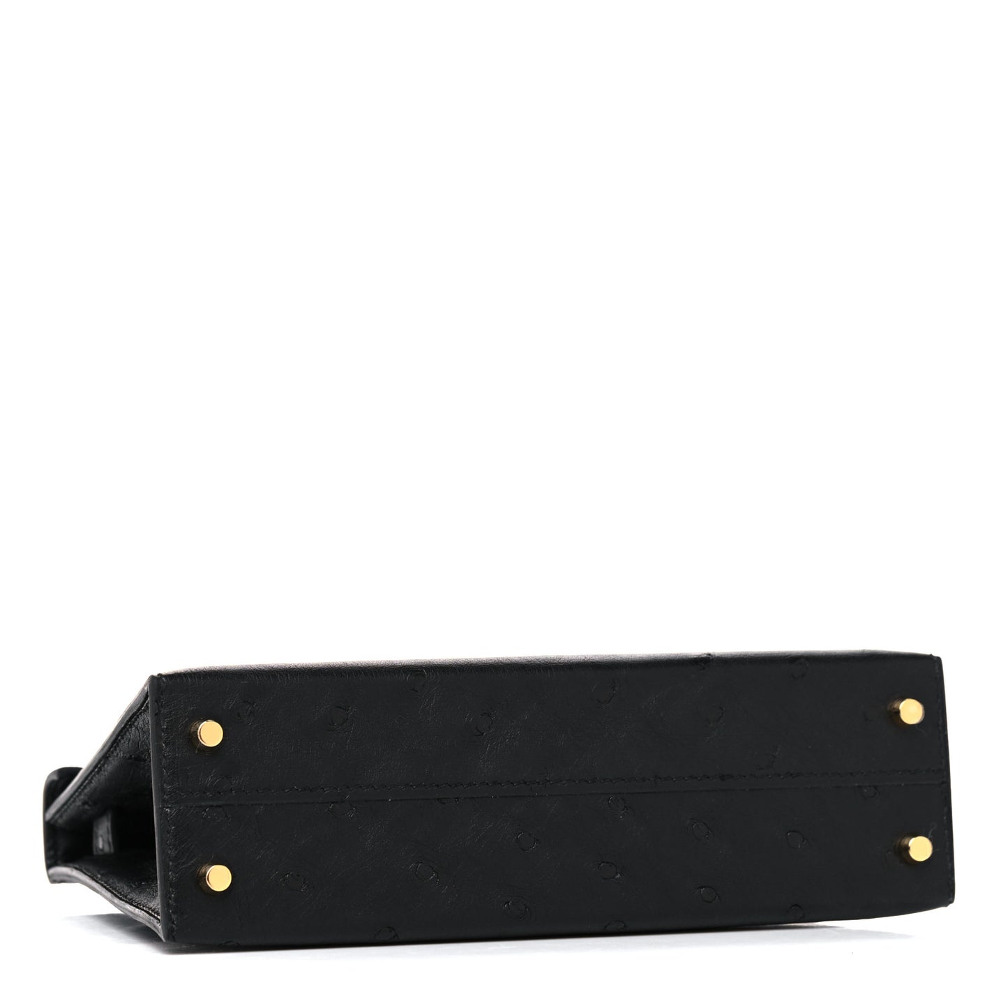 Ostrich Kelly Sellier Mini 20 Black