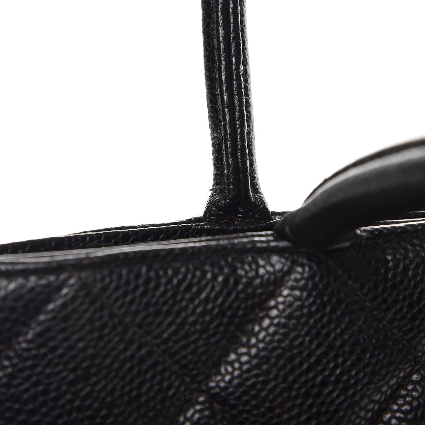 Caviar Quilted Medallion Tote Black