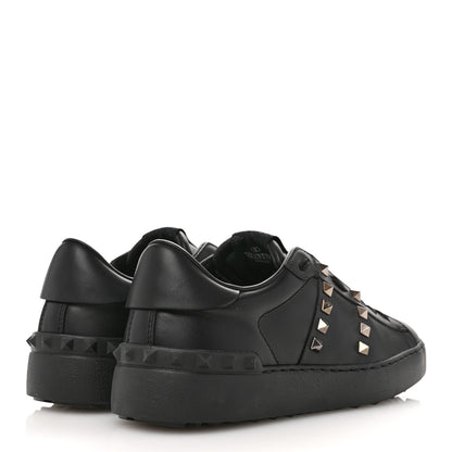 Valentino Garavani Calfskin Rockstud Untitled Open Sneakers 38.5 Black 5 of 10