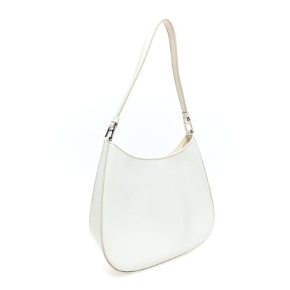 Prada Spazzolato Cleo Shoulder Bag White 3 of 9