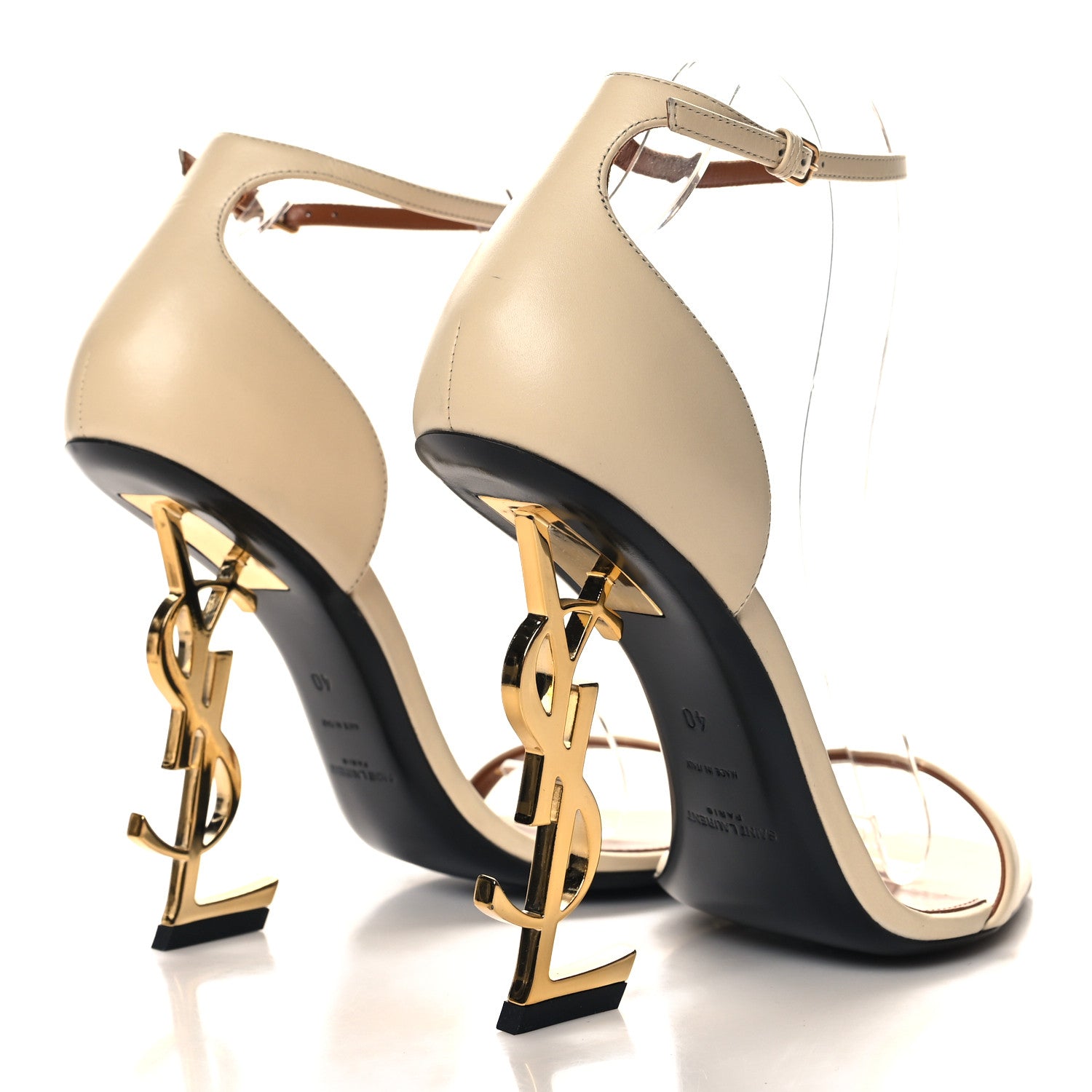 Saint Laurent Calfskin 110 Opyum Sandals 40 Real Beige 5 of 11