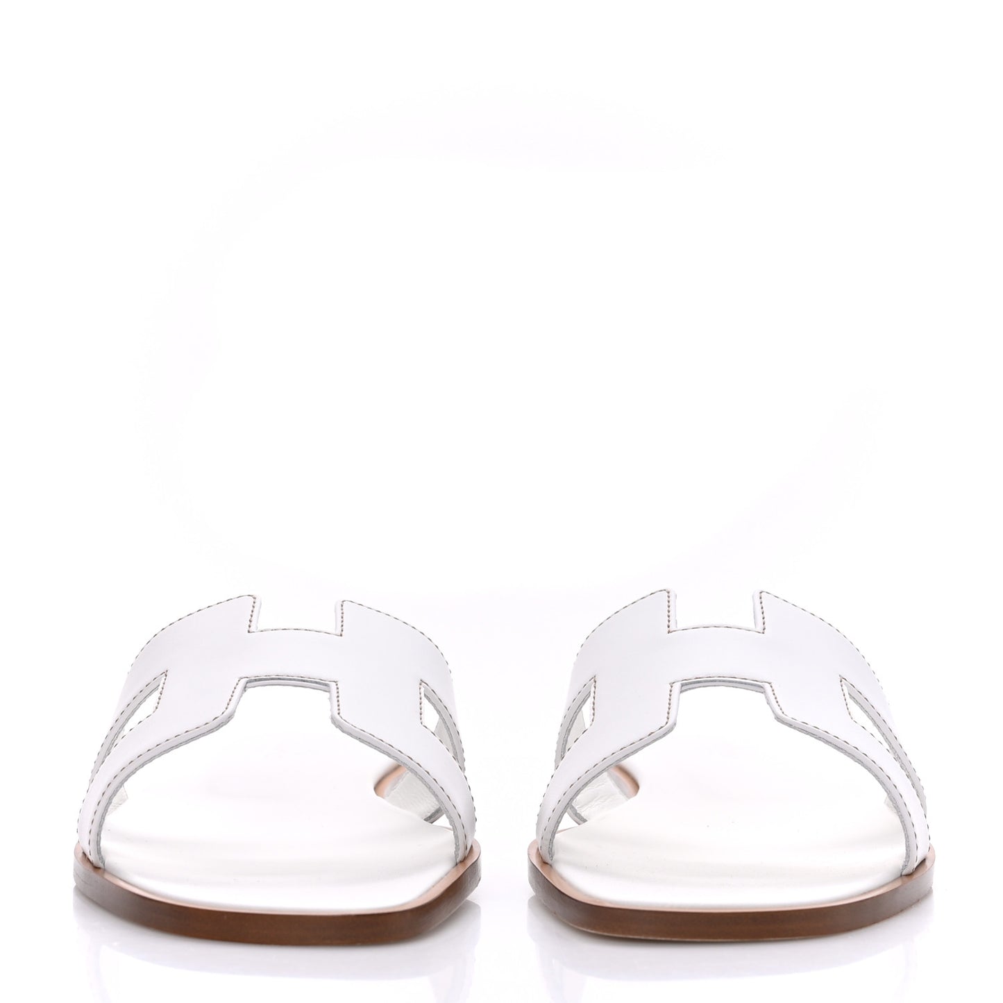 Box Calfskin Oran Sandals 37 White