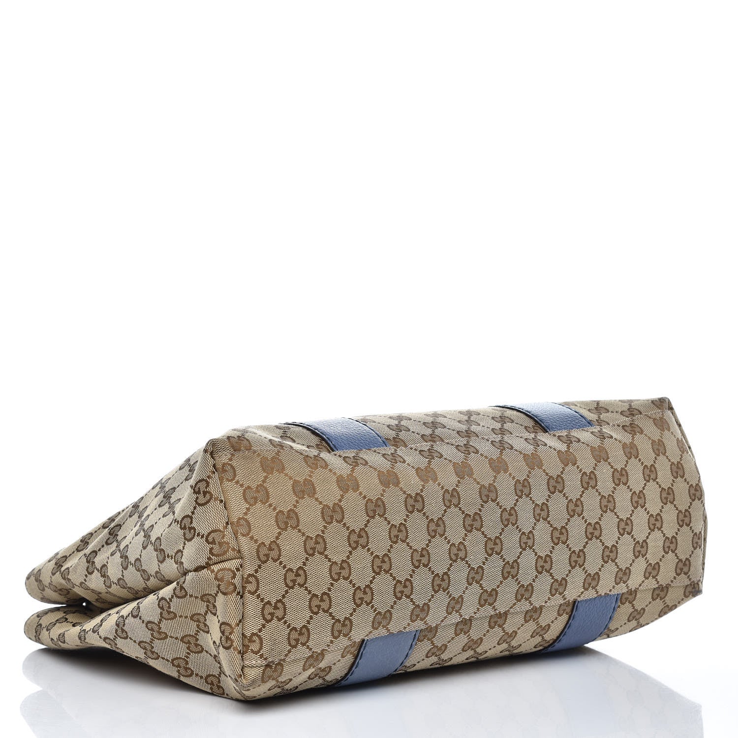 Gucci Monogram Medium Bamboo Bar Tote Blue 2 of 9