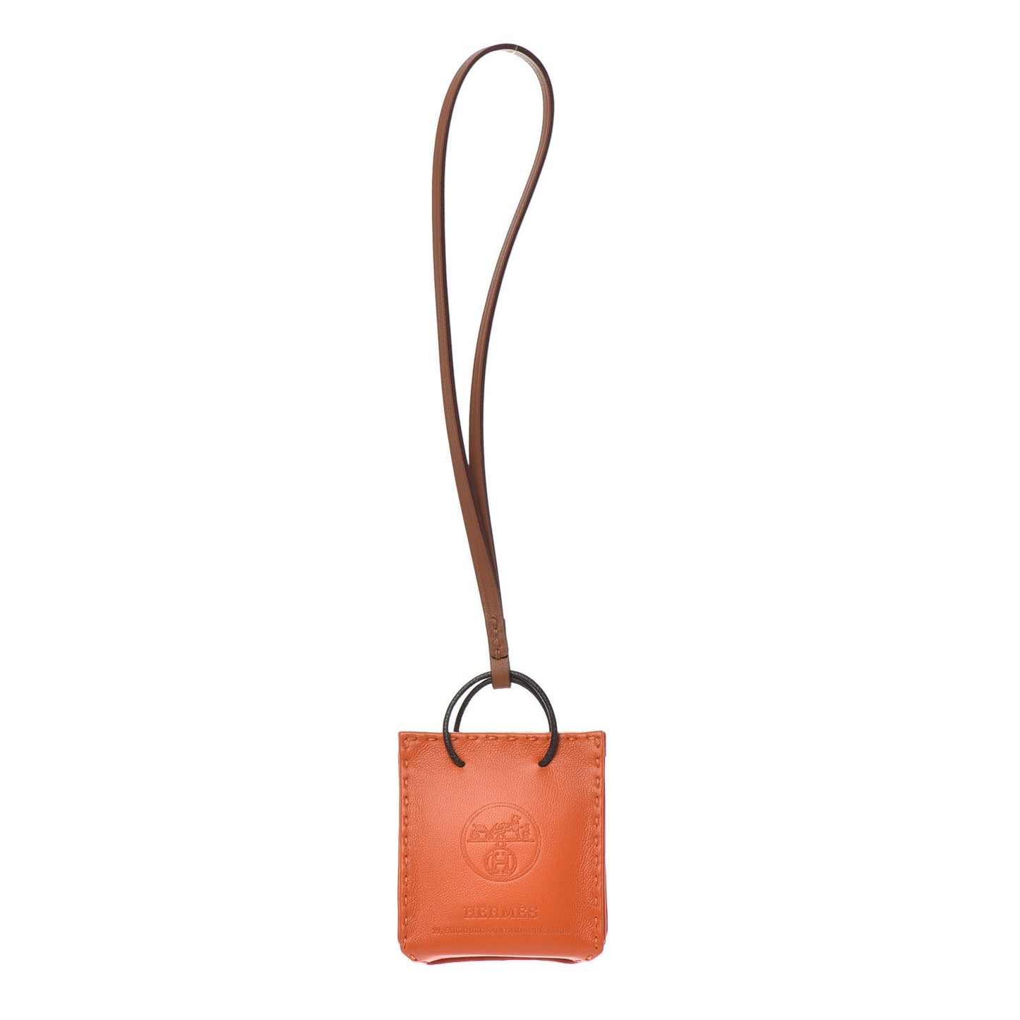 Milo Lambskin Swift Shopping Bag Charm Feu Gold