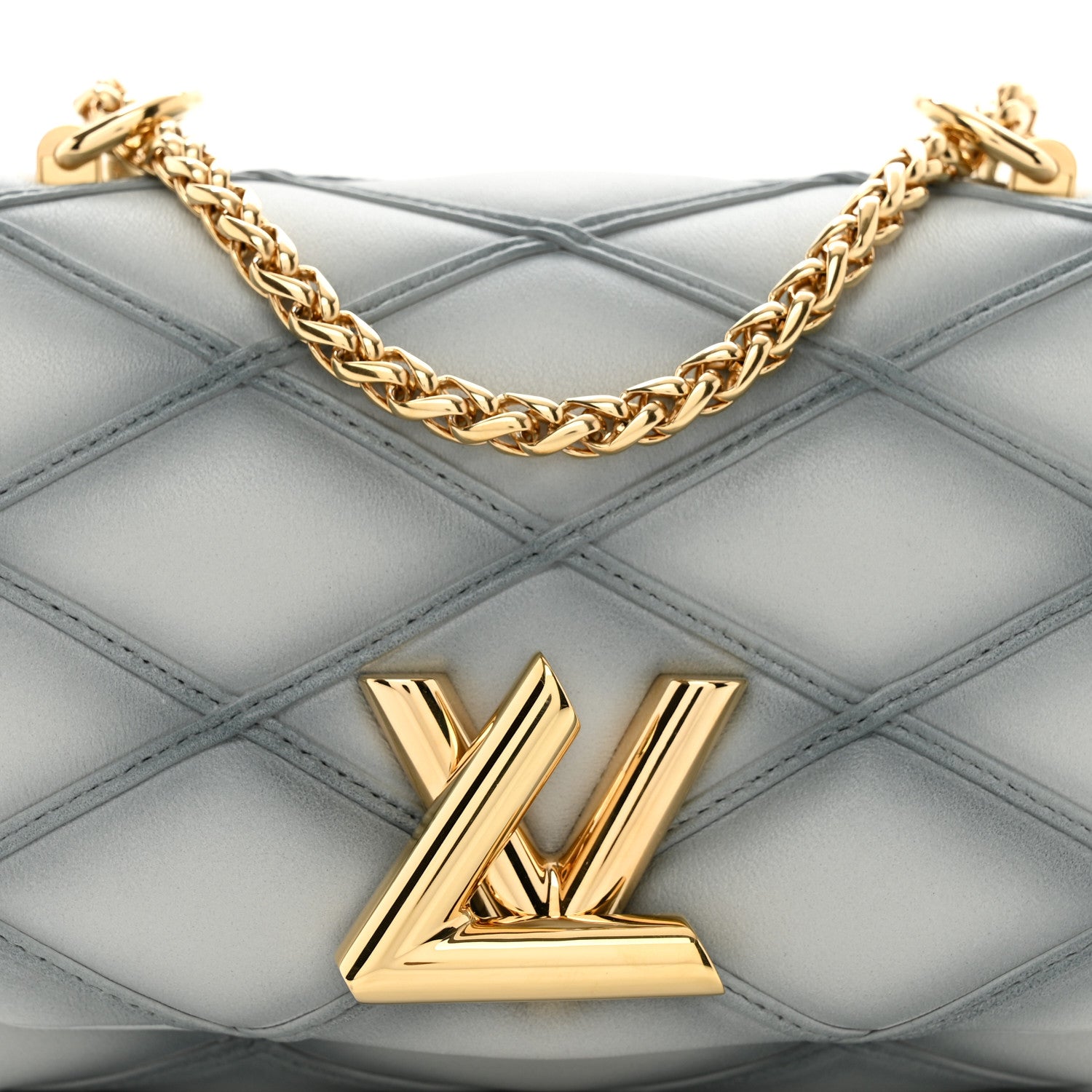 Louis Vuitton Lambskin Malletage Pico GO-14 Ecume Gray 5 of 9