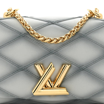 Louis Vuitton Lambskin Malletage Pico GO-14 Ecume Gray 5 of 9