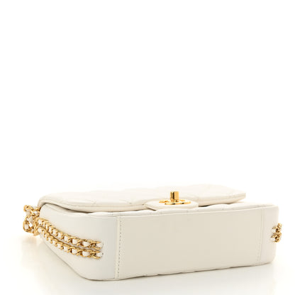 Chanel Caviar Quilted Mini CC You Flap White 3 of 9
