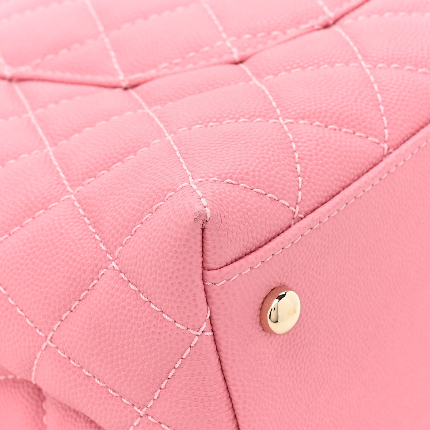 Chanel Caviar Quilted Small Coco Handle Flap Pink 13 of 14