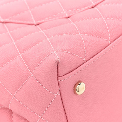 Chanel Caviar Quilted Small Coco Handle Flap Pink 13 of 14