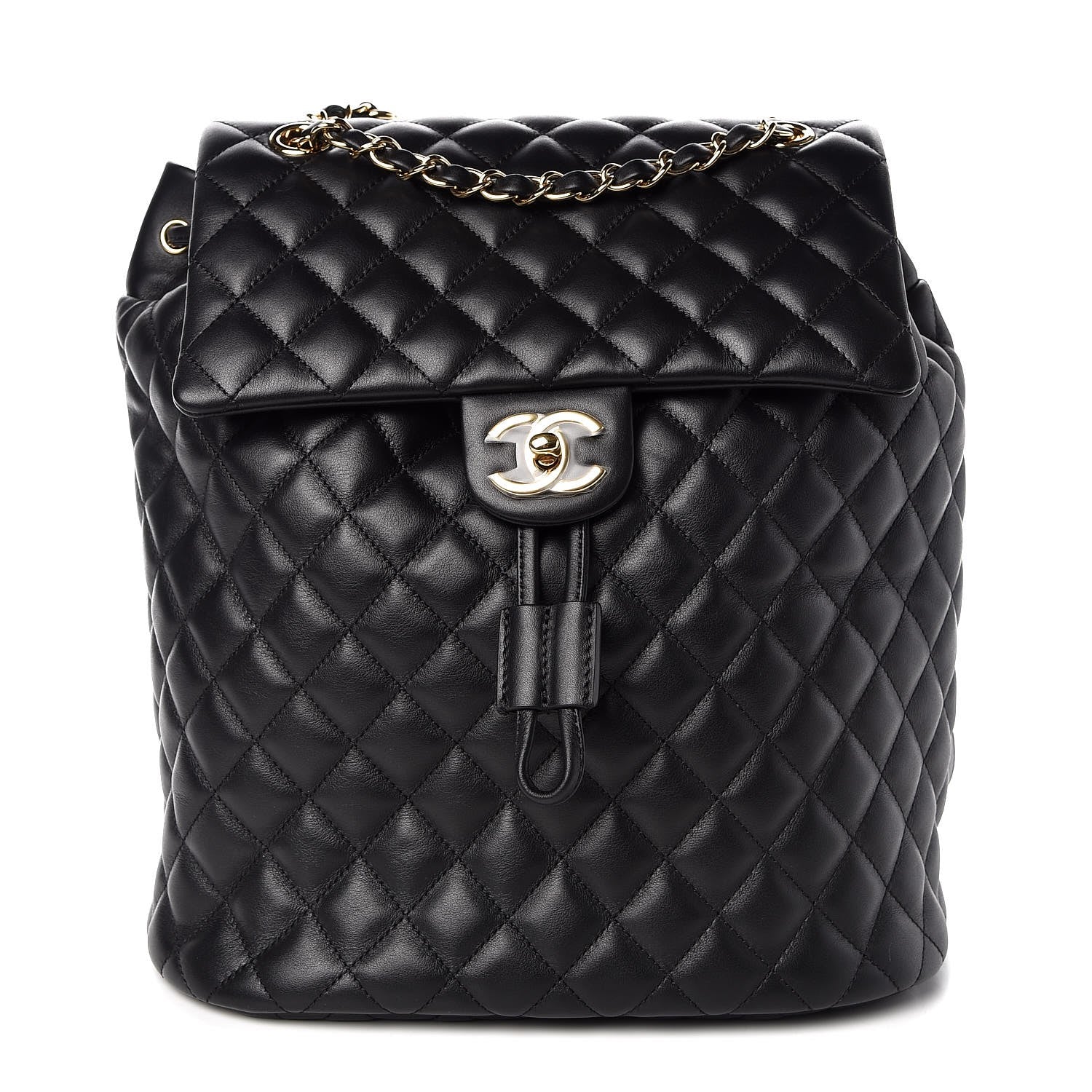Chanel Calfskin Quilted Large Urban Spirit Backpack Black 1 of 8