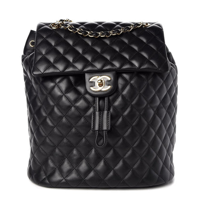 Chanel Calfskin Quilted Large Urban Spirit Backpack Black 1 of 8