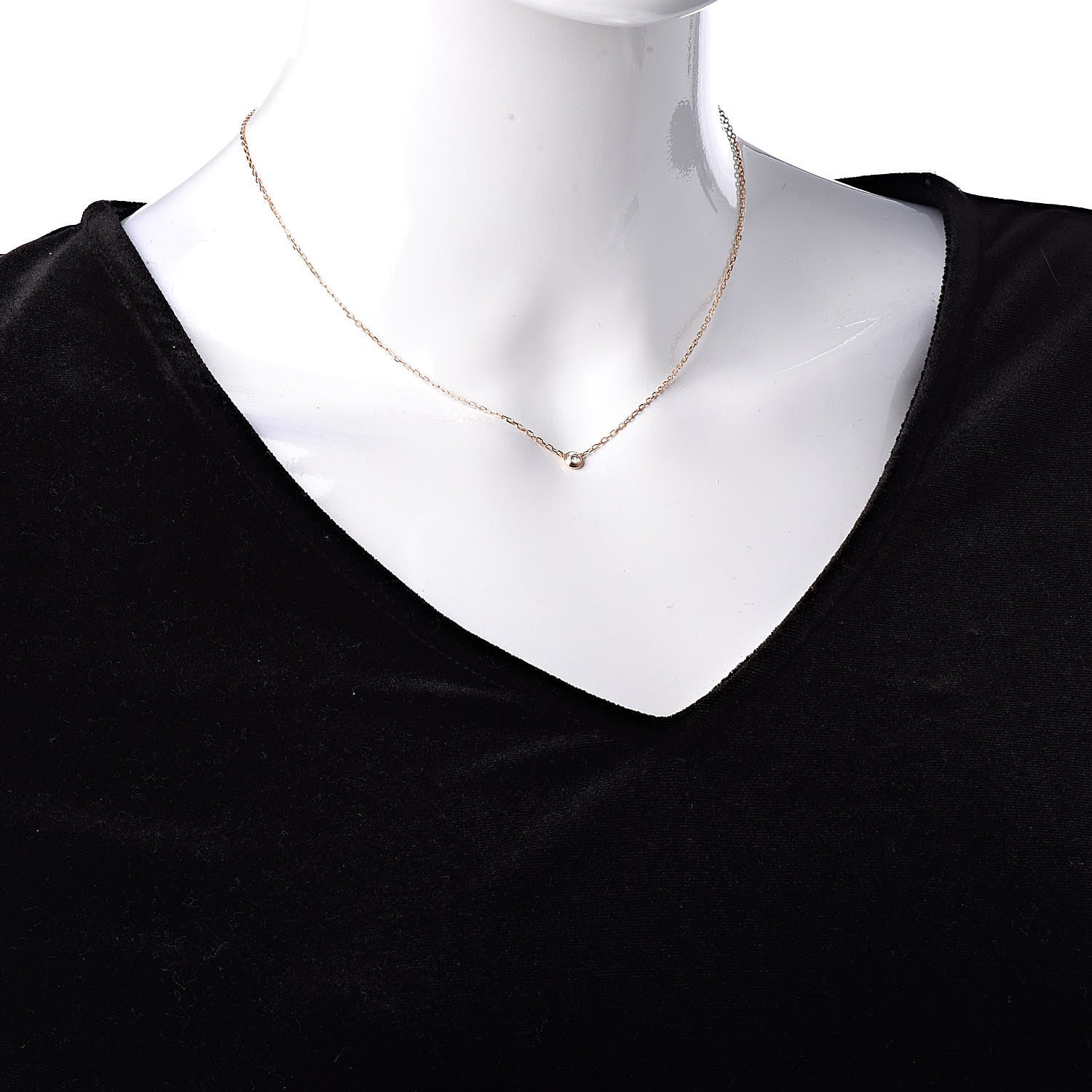 Cartier 18K Pink Gold Diamond SM D'Amour Pendant Necklace 2 of 7