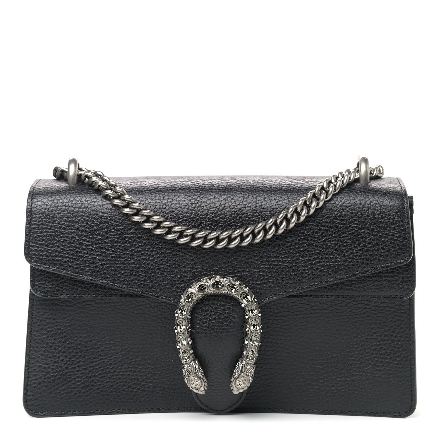 Gucci Pebbled Calfskin Small Dionysus Shoulder Bag Black 1 of 12