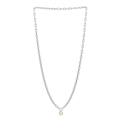 Tiffany Sterling Silver Pearl HardWear Necklace 32" 2 of 3