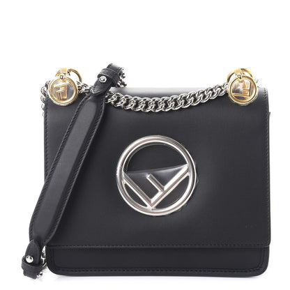 Fendi Vitello Century Opaco F is Fendi Small Kan I Shoulder Bag Black 1 of 9