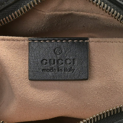 Gucci Calfskin Matelasse Mini GG Marmont Chain Shoulder Bag Black 6 of 14