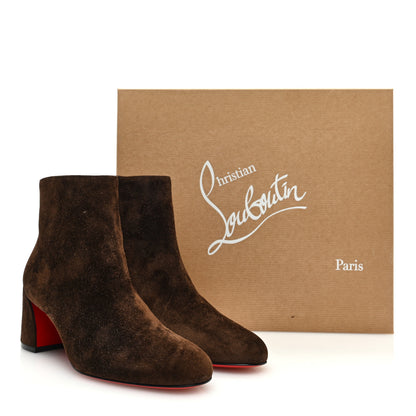 Christian Louboutin Veau Velours Turela 55 Ankle Boots 36.5 Arabica 8 of 8