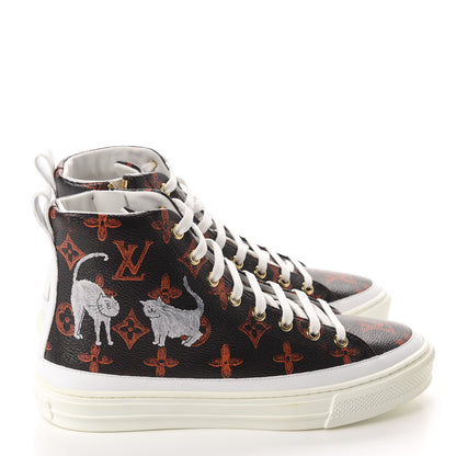 Louis Vuitton Catogram Stellar Sneaker Boots 37 Marron 4 of 11