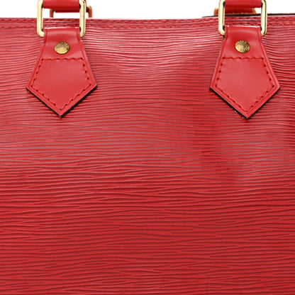 Louis Vuitton Epi Speedy 25 Castillan Red 9 of 12